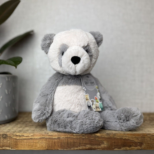 Jellycat Medium Buckley Panda - Snugglet Panda - Grey & White Beanie Panda 14”