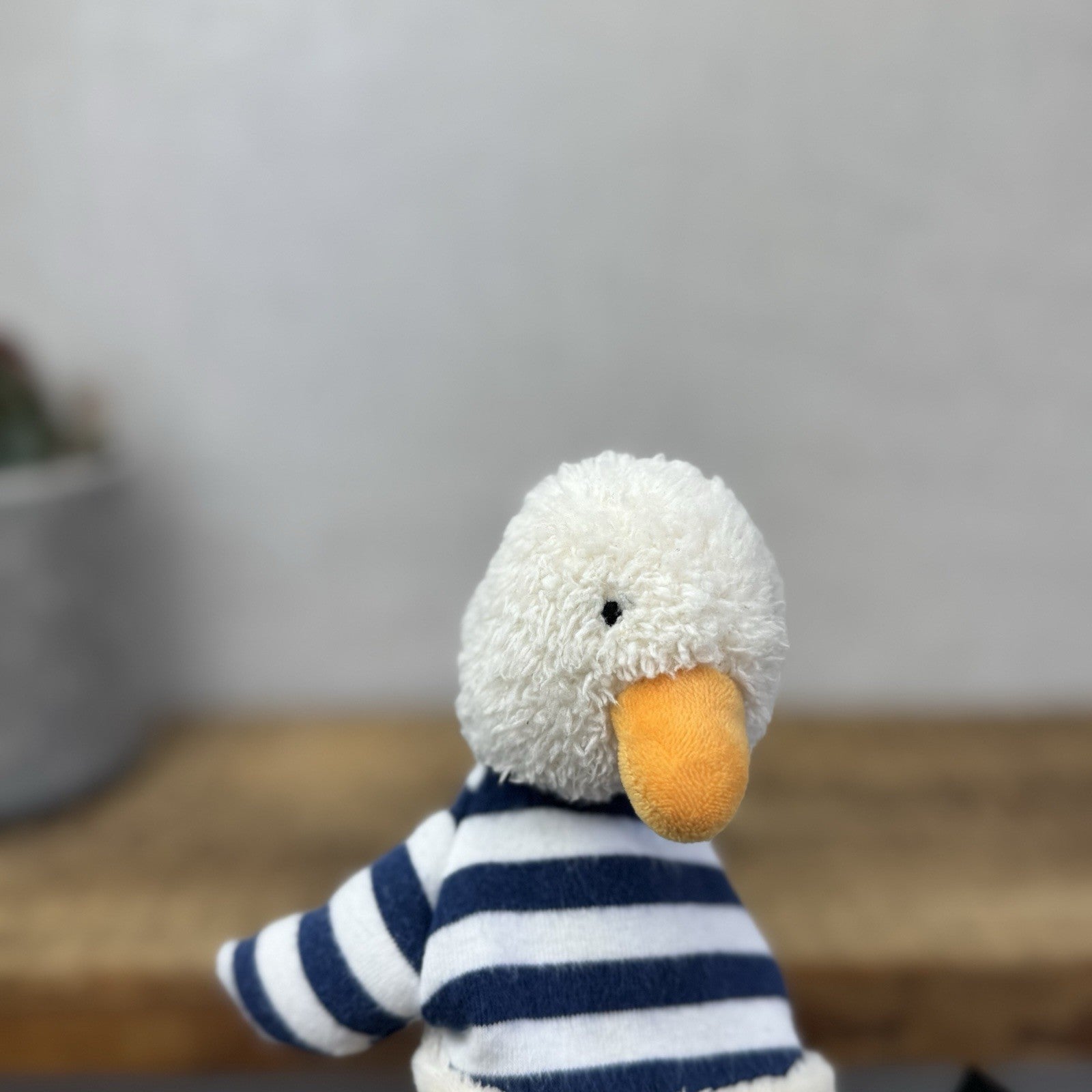 Jellycat Berdita Duck Soother Comfort Blanket - Cream & Navy Baby Duck Comforter
