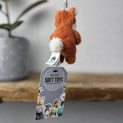 Jellycat Bashful Fox Bag Charm - Rare Tiny Fox Keyring Retired Collectible