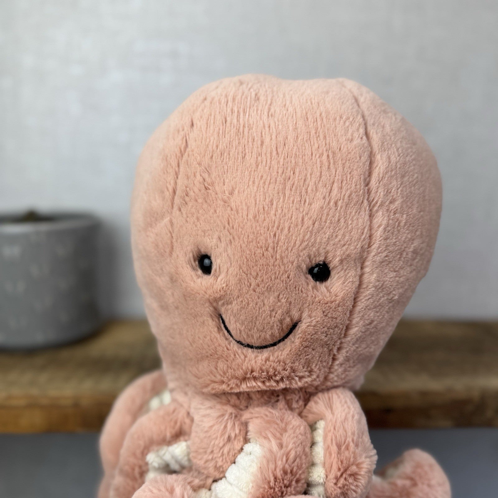 Jellycat Large Odell Octopus - Peach Large Octopus Beanie Retired Pink 20” NWOT