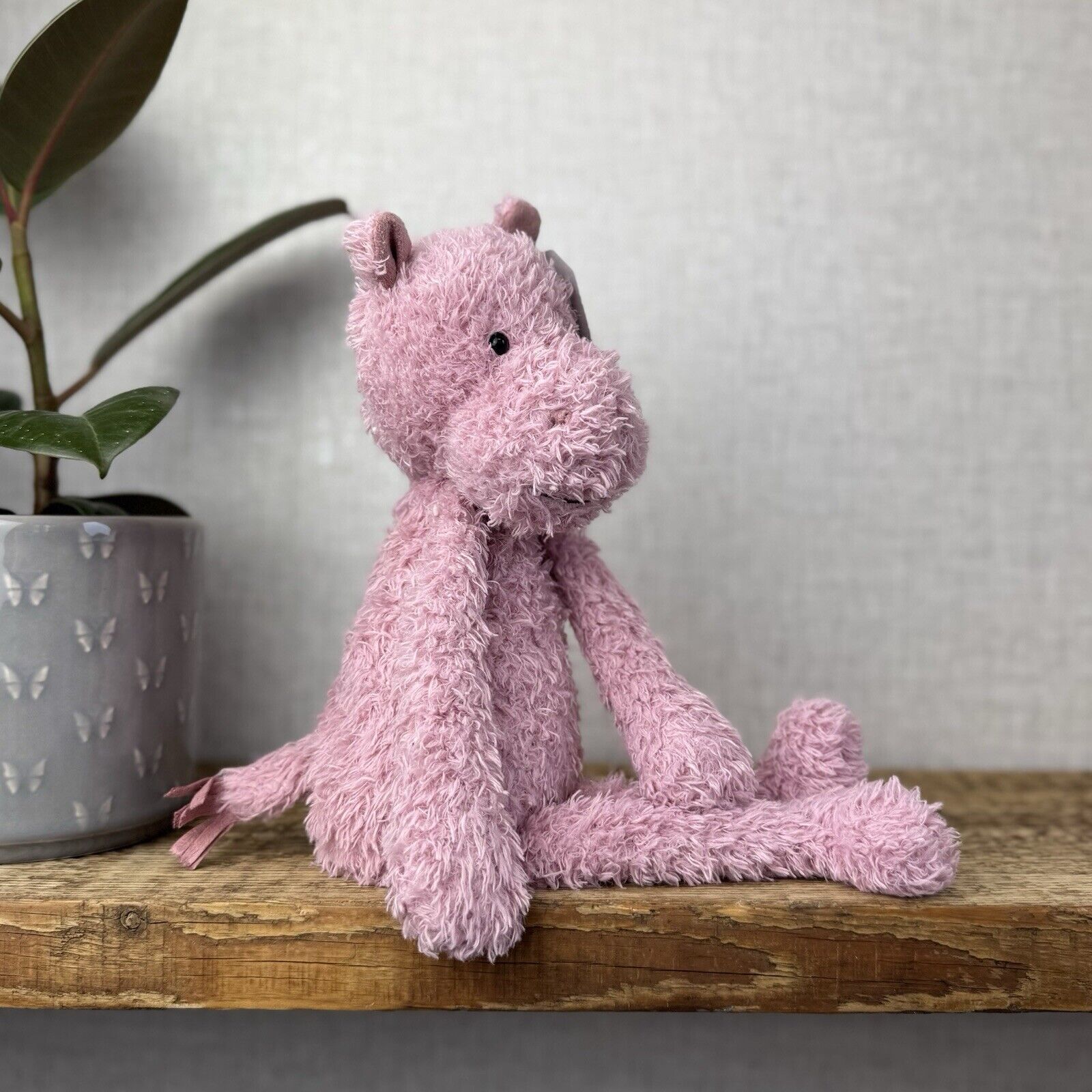 Jellycat Wild Thing Hippo - Lilac Purple Hippo Soft Toy Teddy - Fluffy Hippo 15”