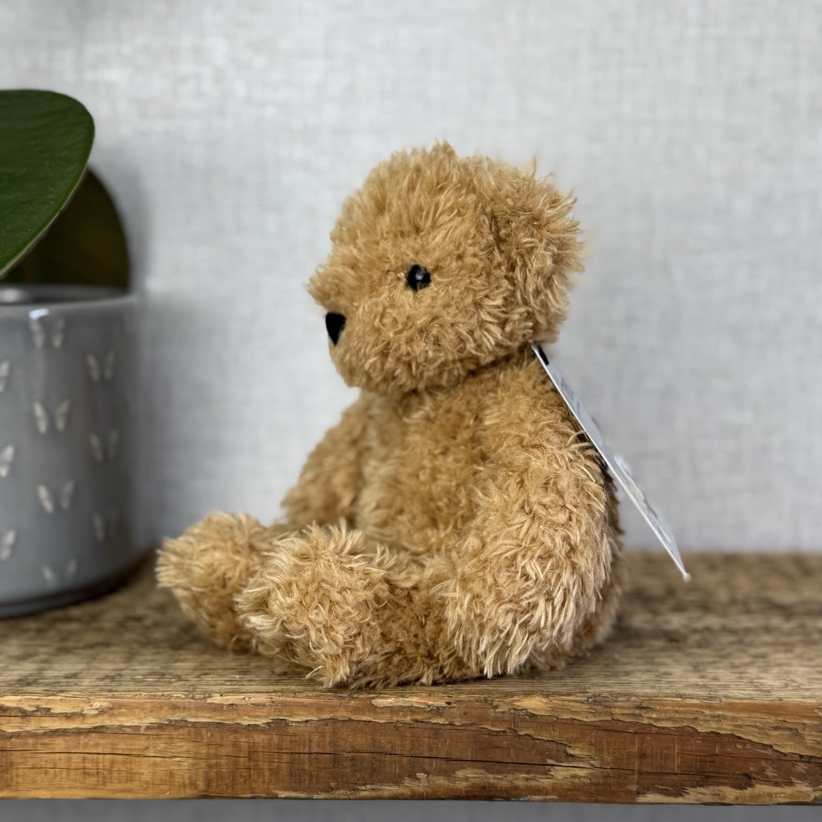 Jellycat Small Theodore Bear - Curly Brown Bear Beanie Plush Cute Retired 10"