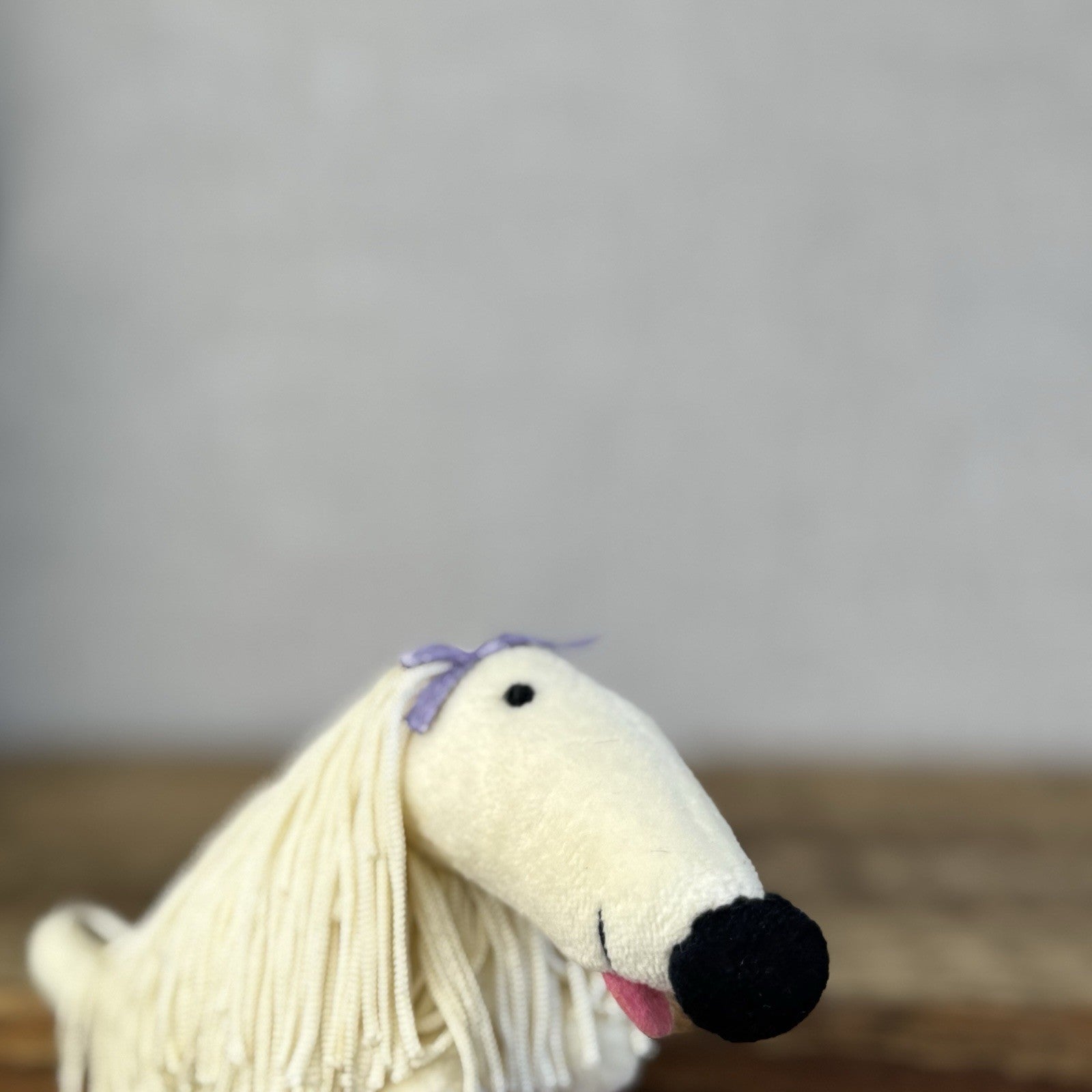 Jellycat Wonderful Woofer - Vintage Dog Puppy Fringe Dog Beanie Mini 4"
