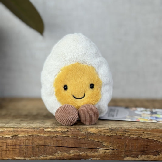 Jellycat Amuseable Happy Boiled Egg - Little Egg With Feet Soft Toy Beanie (#3)