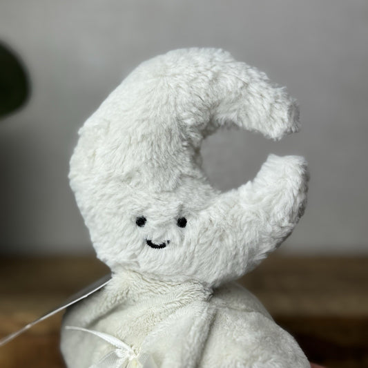 Jellycat Amuseable Moon Comforter Blanket Soother - Cream Moon Comforter 