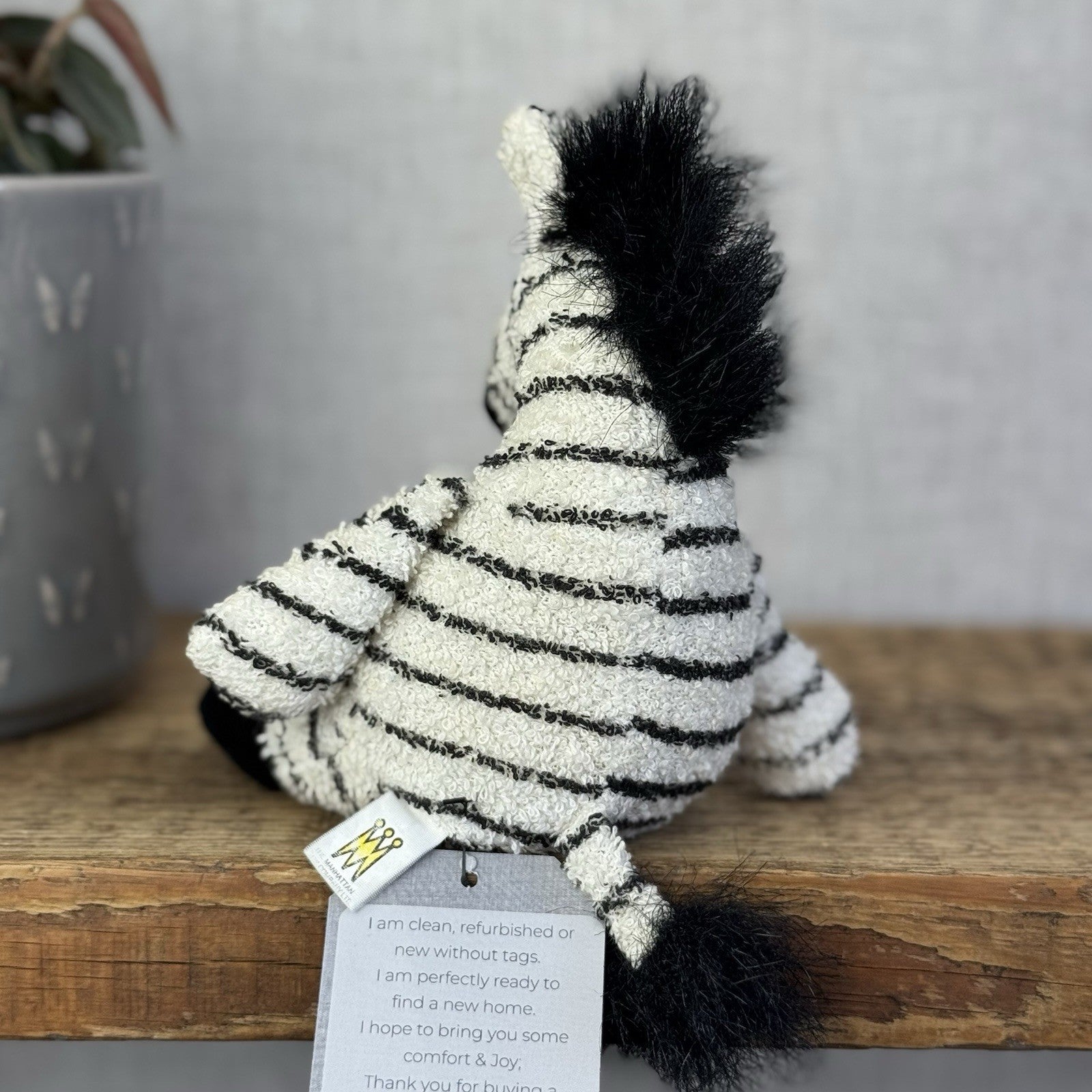 Manhattan Toy Company - Tip Toe Zebra Vintage Soft Toy Beanie Zebra Ballet 7”