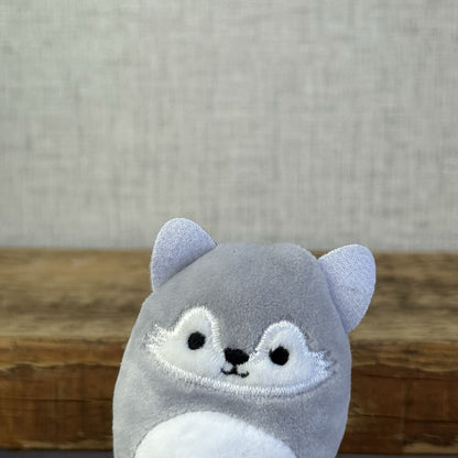 Squishmallow Squishville -Willy Wolf Small Grey Wolf Rare (Multi Buy Discount)
