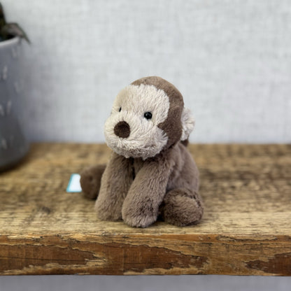 Jellycat Tiny Smudge Monkey - Mini Laying Monkey Beanie Plush New With Tags 6"