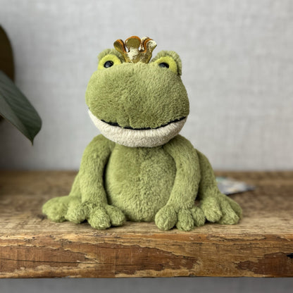Jellycat Small Felipe Frog Prince - Little Frog In Crown Retired Frog Small 6”
