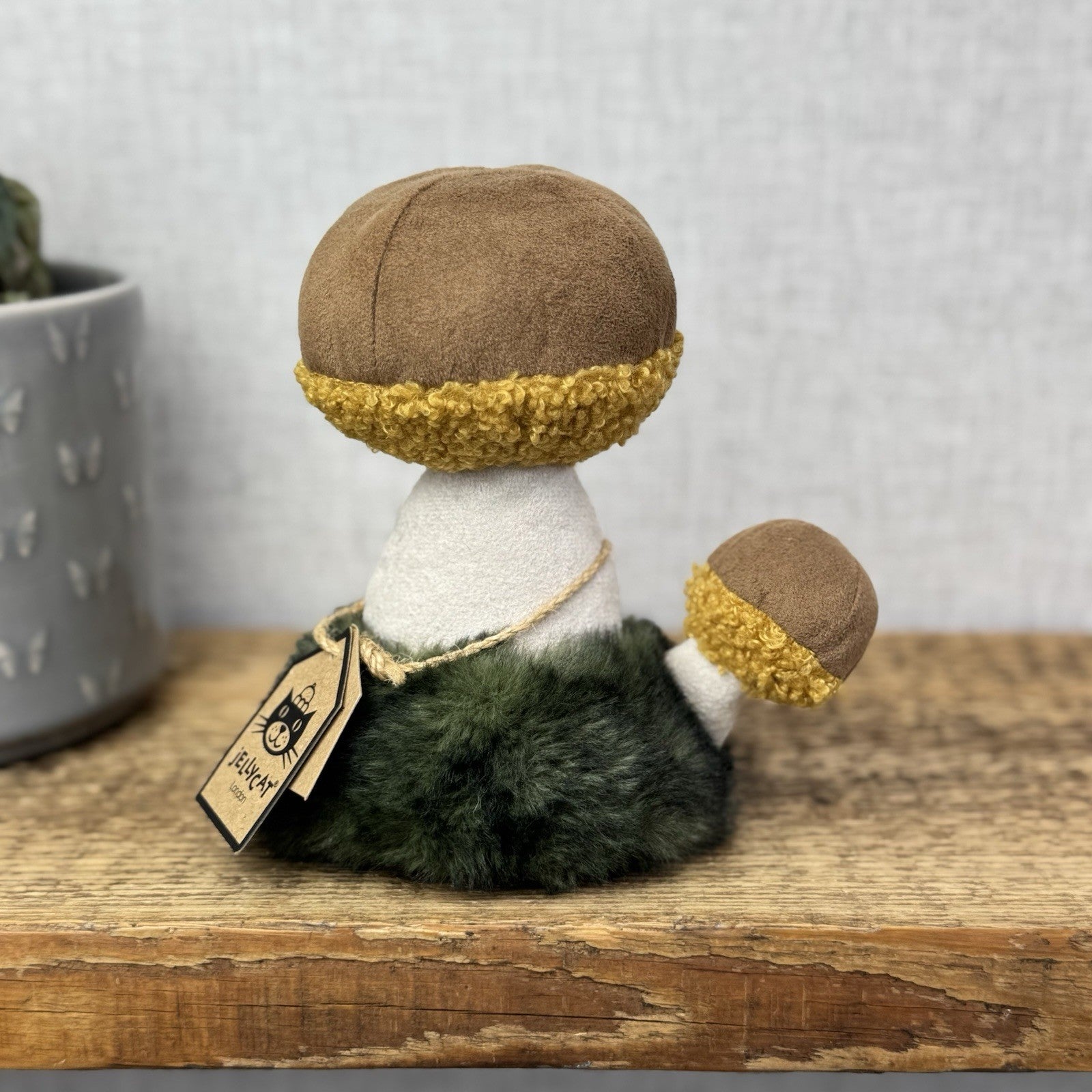 Jellycat Wild Nature Boletus Mushroom - Retired Mushroom Beanie Plush Display 8"