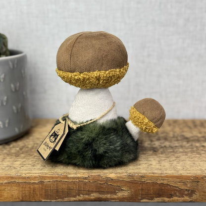 Jellycat Wild Nature Boletus Mushroom - Retired Mushroom Beanie Plush Display 8"
