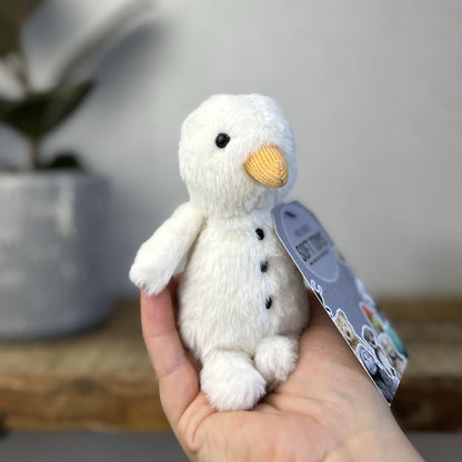 Jellycat Fluffy Snowman Tiny Snowman Soft Toy - Collectible Rare Fluffy 5”