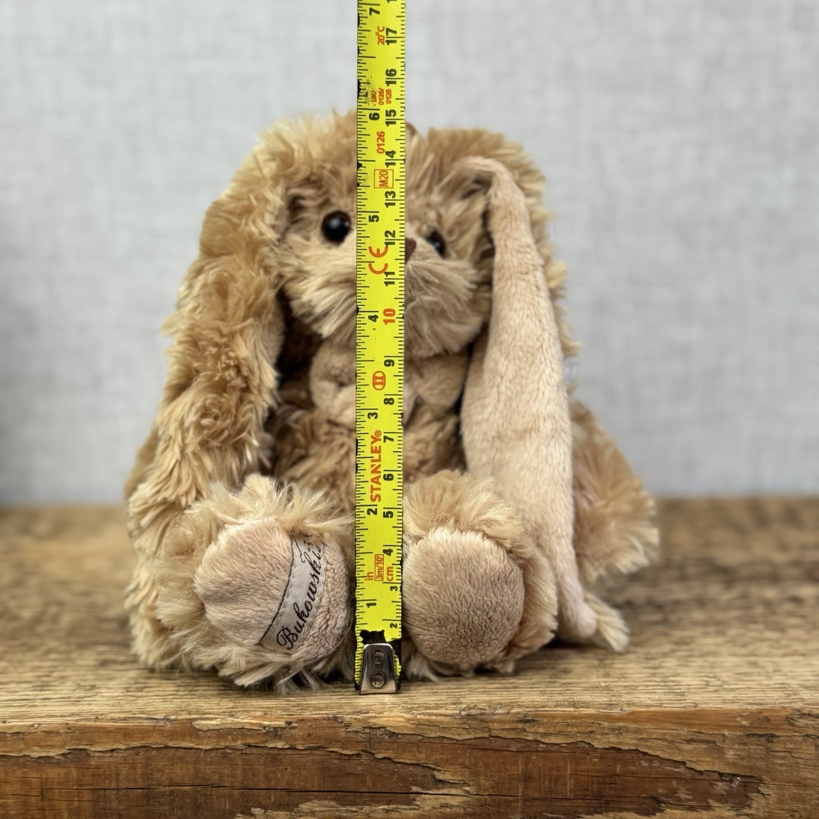 Bukowski Vintage Retired Small Beanie Long Eared Bunny Rabbit Honey Brown 8"