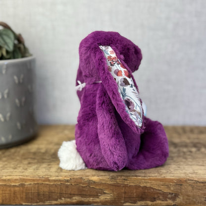 Jellycat Little Bashful Allium Bunny Custom - Blossom Bunny Purple Small NWT 8"