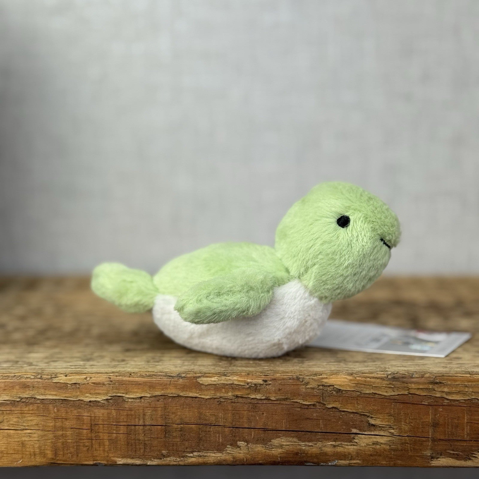Jellycat Fluffy Turtle - Small Green Sea Turtle Soft Toy Beanie Sea 4” (#2)
