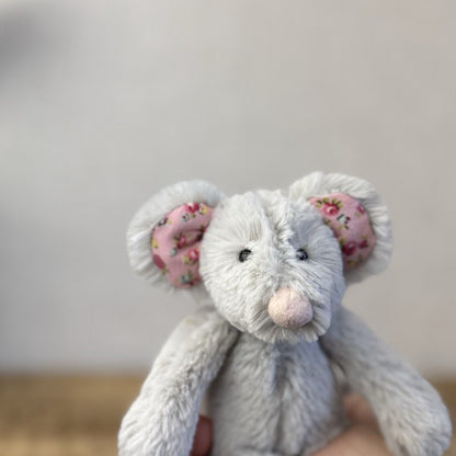 Jellycat Tiny Bashful Baby Blossom Mouse - Tiny Mouse Floral Ears Collectible 5"