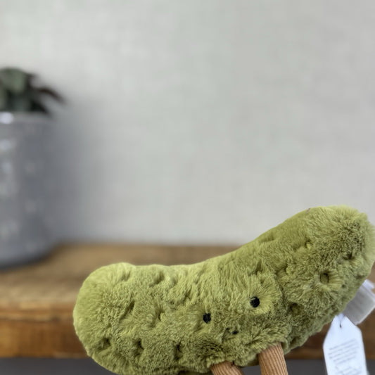 Jellycat Amuseable Pickle - Green Pickle Soft Toy Plush Novelty Beanie Tags 