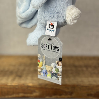 Jellycat Bashful Blue Bunny Soother - Baby Soother Blue Retired New Without Tags