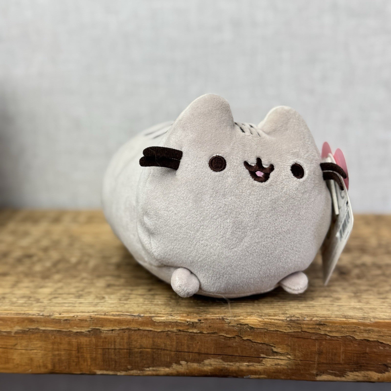 Gund Pusheen Cat Log Plush Retired Grey Tabby Cat 6"