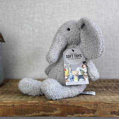 Jellycat Chou Chou Elephant - ChouChou Grey Beanie Textured Soft Elephant 10”