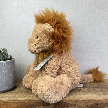 Jellycat Large Fuddlewuddle Lion - Large Sitting Lion Beanie Retired 12"