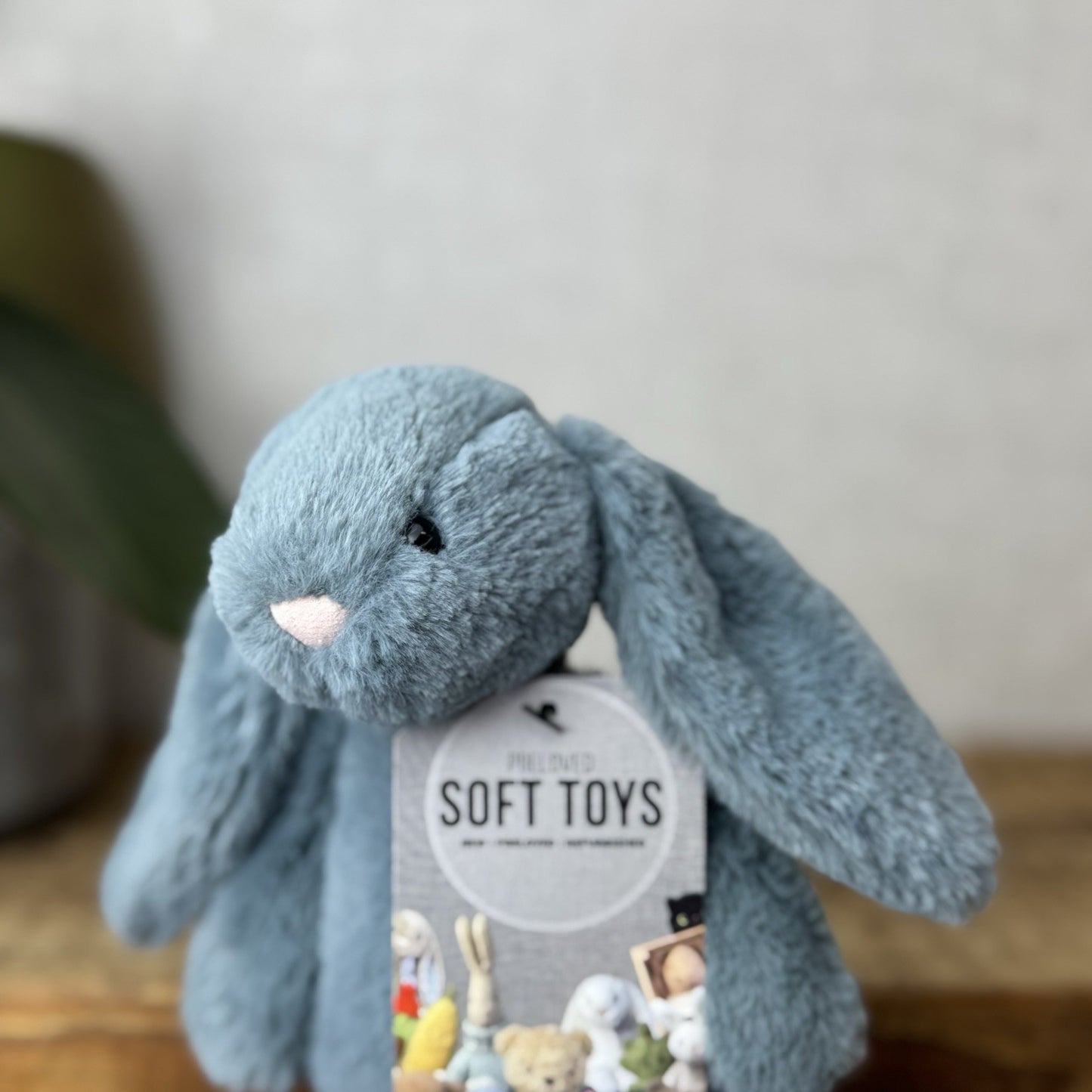 Jellycat Small Dusky Blue Bashful Bunny - Small Grey/Blue Rabbit Bunny 8" (#2)