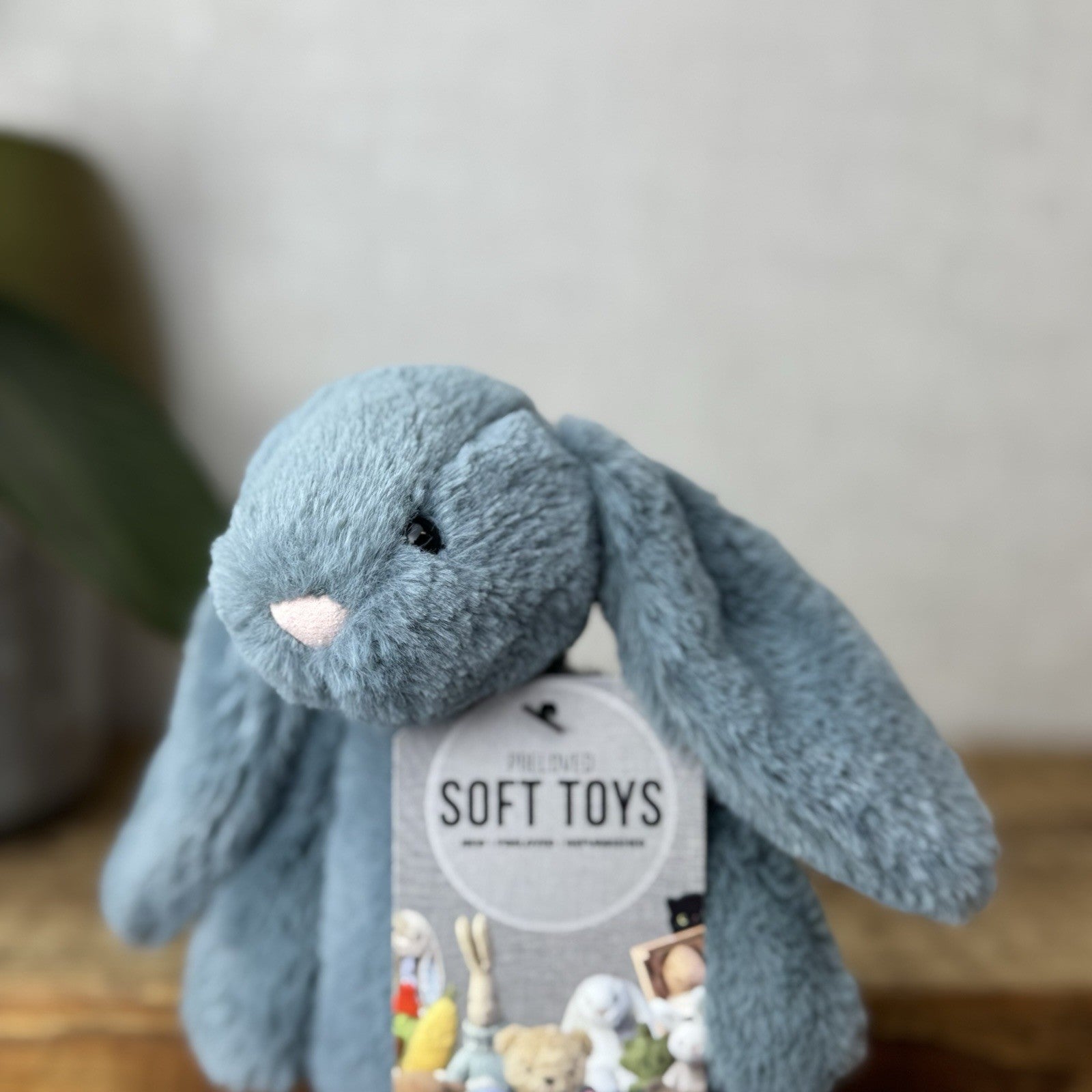 Jellycat Small Dusky Blue Bashful Bunny - Small Grey/Blue Rabbit Bunny 8" (#2)