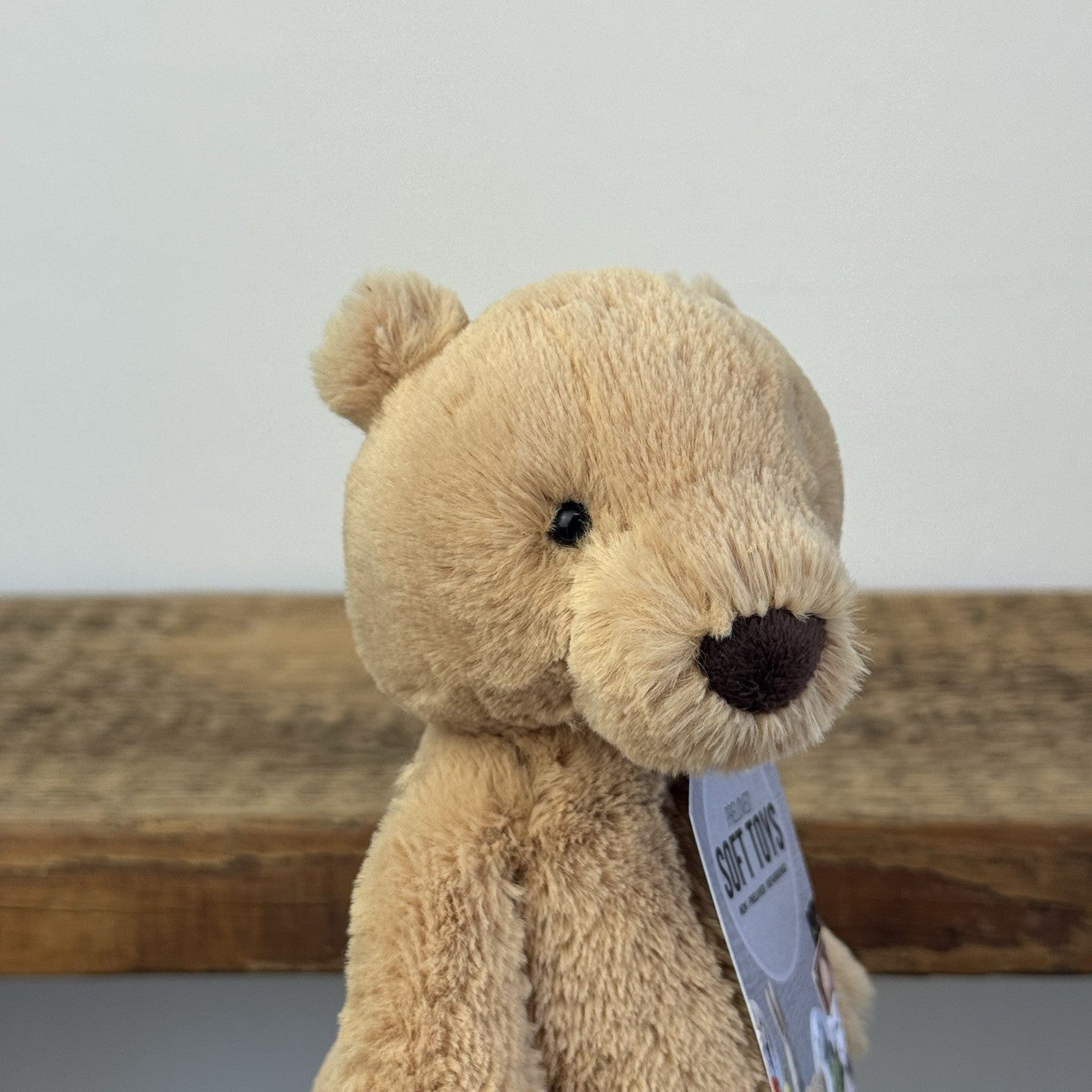 Jellycat Small Puffles Bear - Small Golden Beanie Bear Soft Toy Retired 8"