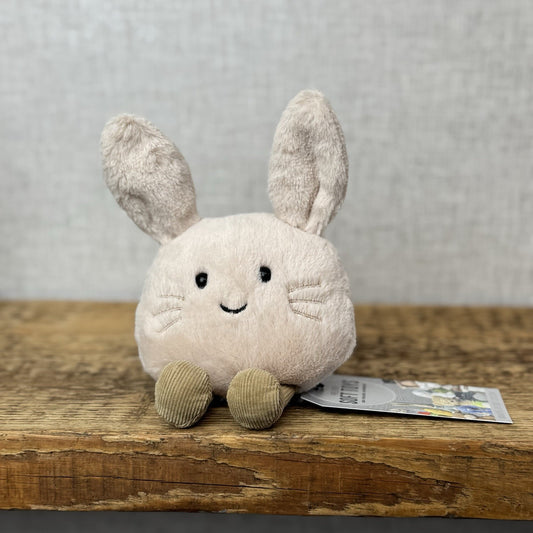Jellycat Amuseabean Bunny - Small Cream Beanie Rabbit Animal Toy Retired 5”