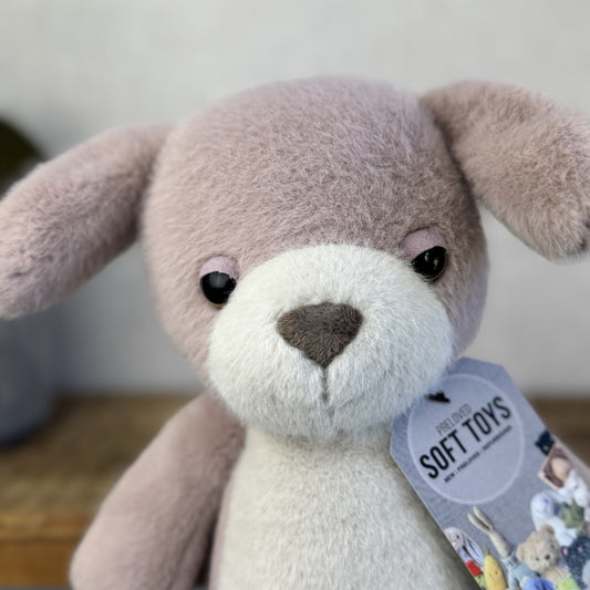 Jellycat Beepi Dog - Medium Fluffy Dog Big Eyed Dog Beanie Plush Retired 10"