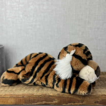 Aurora A&a Vintage Flopsies Tiger Trent - Floppy Heavy Tiger Soft Toy Beanie 12”
