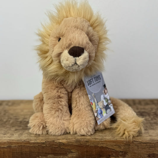 Jellycat Small Leonardo Lion Soft Toy - Small Retired Sitting Lion NWOT 10"