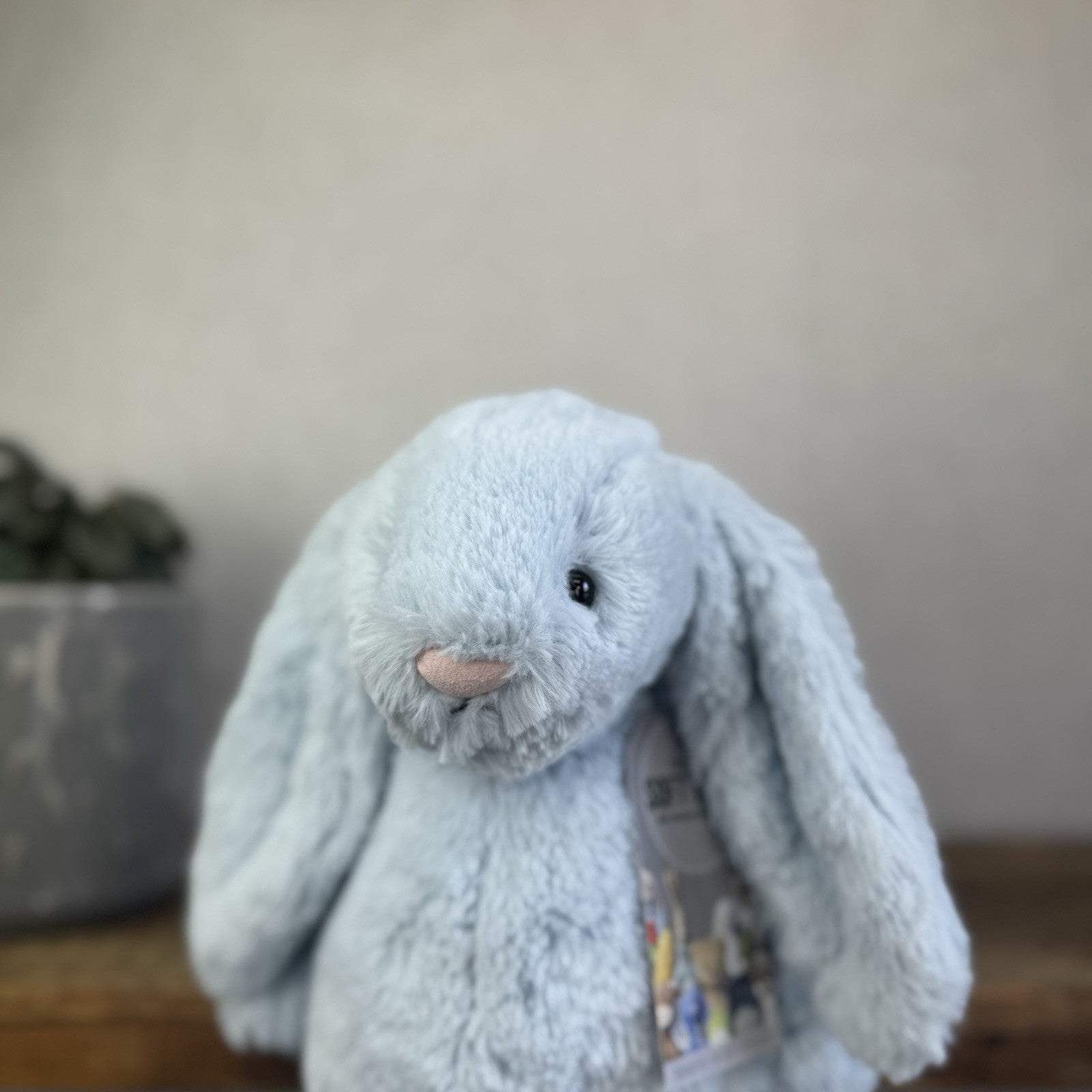 Jellycat Medium Bashful Blue Bunny - Baby Blue Rabbit Beanie Medium 12" (#2)