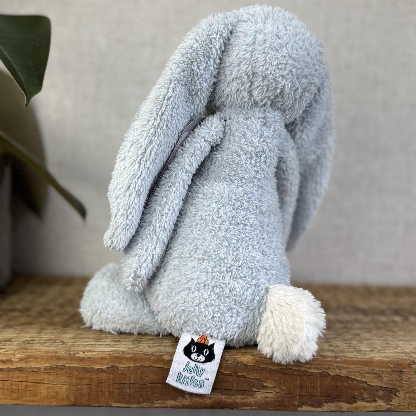 Jellycat Blue Bashful Bunny Chime - Baby Blue Texture Rattle Retired JellyKitten