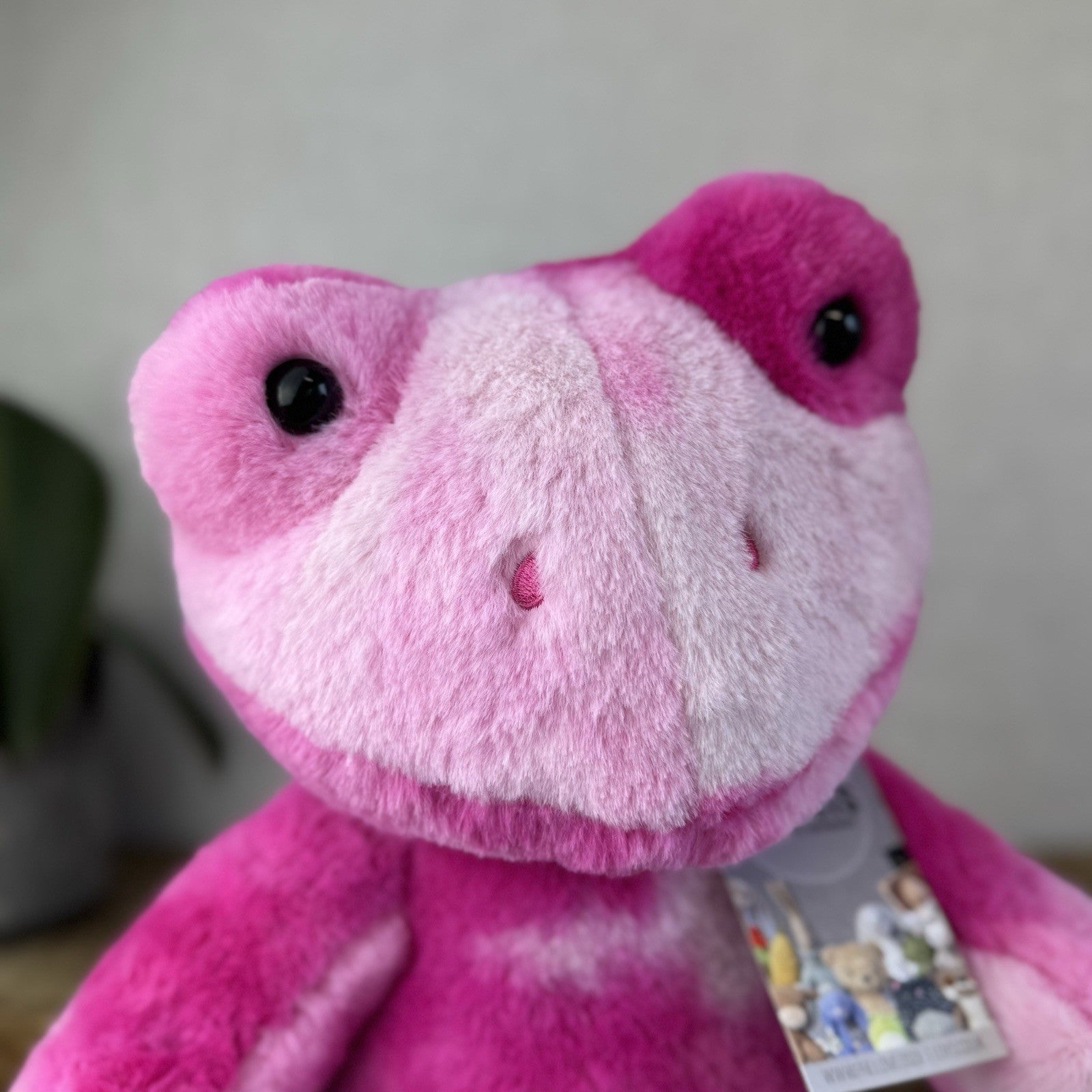 Build A Bear Pink Tie Dye Frog Plush Soft Toy Retired - Pink Tie Dye Frog 17”