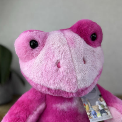 Build A Bear Pink Tie Dye Frog Plush Soft Toy Retired - Pink Tie Dye Frog 17”