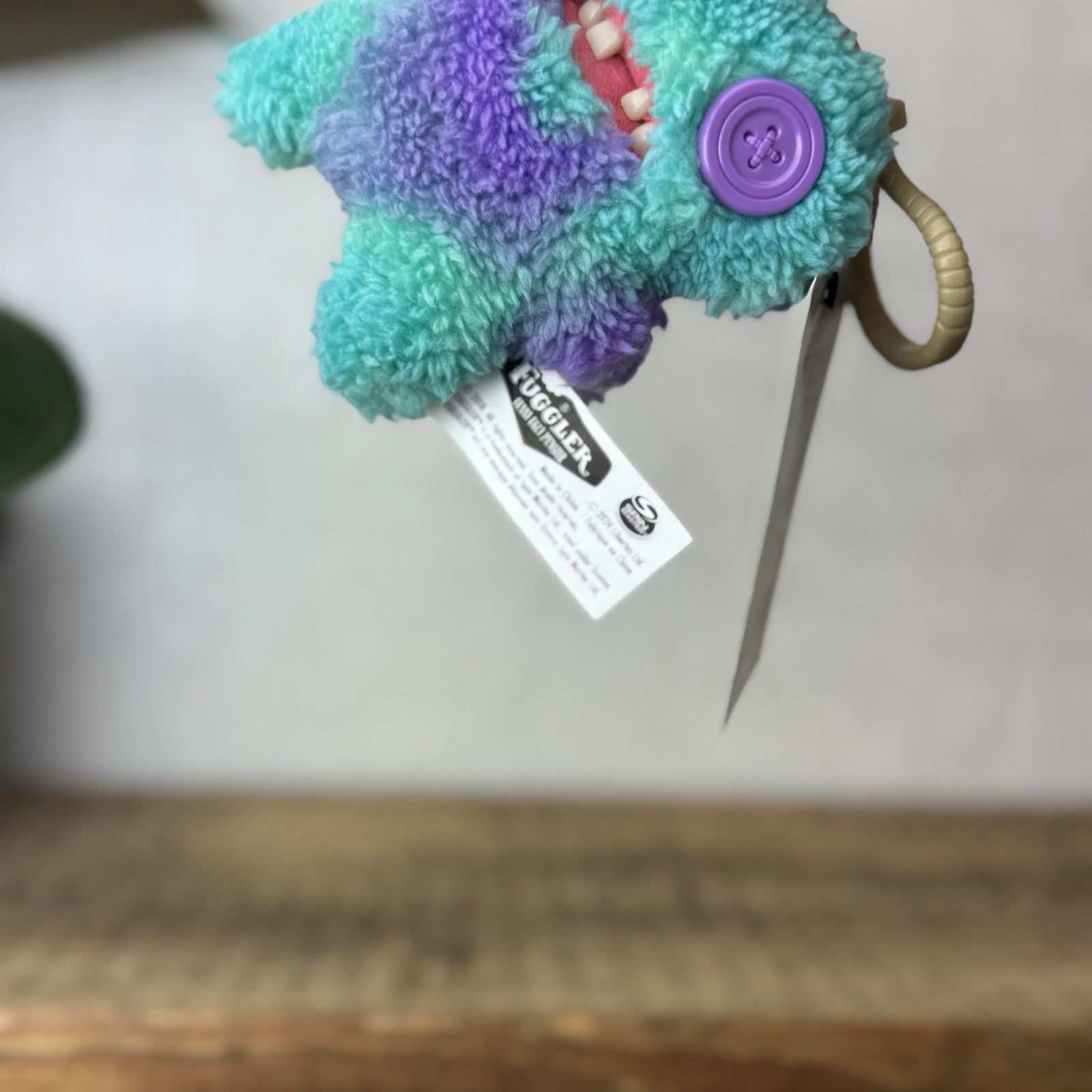 Fuggler Green/blue Gaptooth Mcgoo - Funny Ugly Monster Keyring Clip Monster