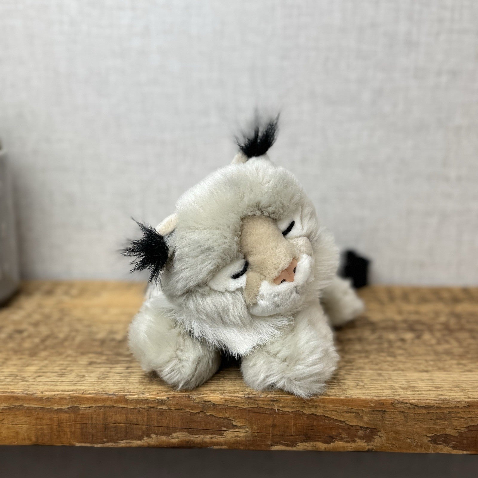 Suma Collection Sleeping Lynx Cub Soft Toy Beanie - Small Lynx Baby Plush 8"