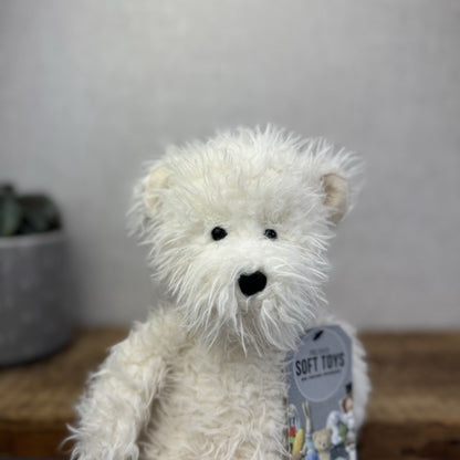 Jellycat Angora Blizzard Bear - Fluffy Medium White Bear Soft Toy Retired 12"