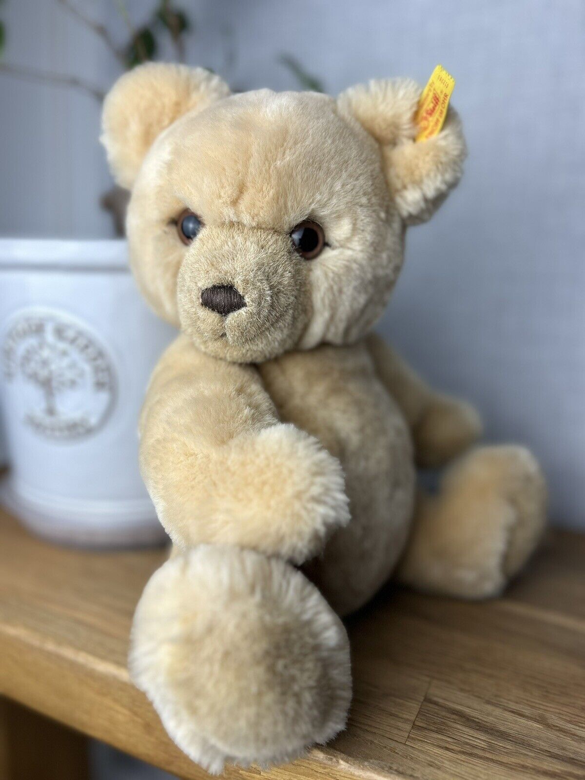 Steiff Petsy Blonde Bear 012280 - Medium Vintage 5 Way Jointed Steiff Bear Light
