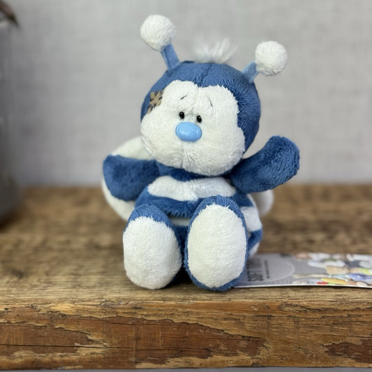 Blue Nose Friends Honey #28 - Mini Blue Bumble Bee Collectible Beanie Plush 5"