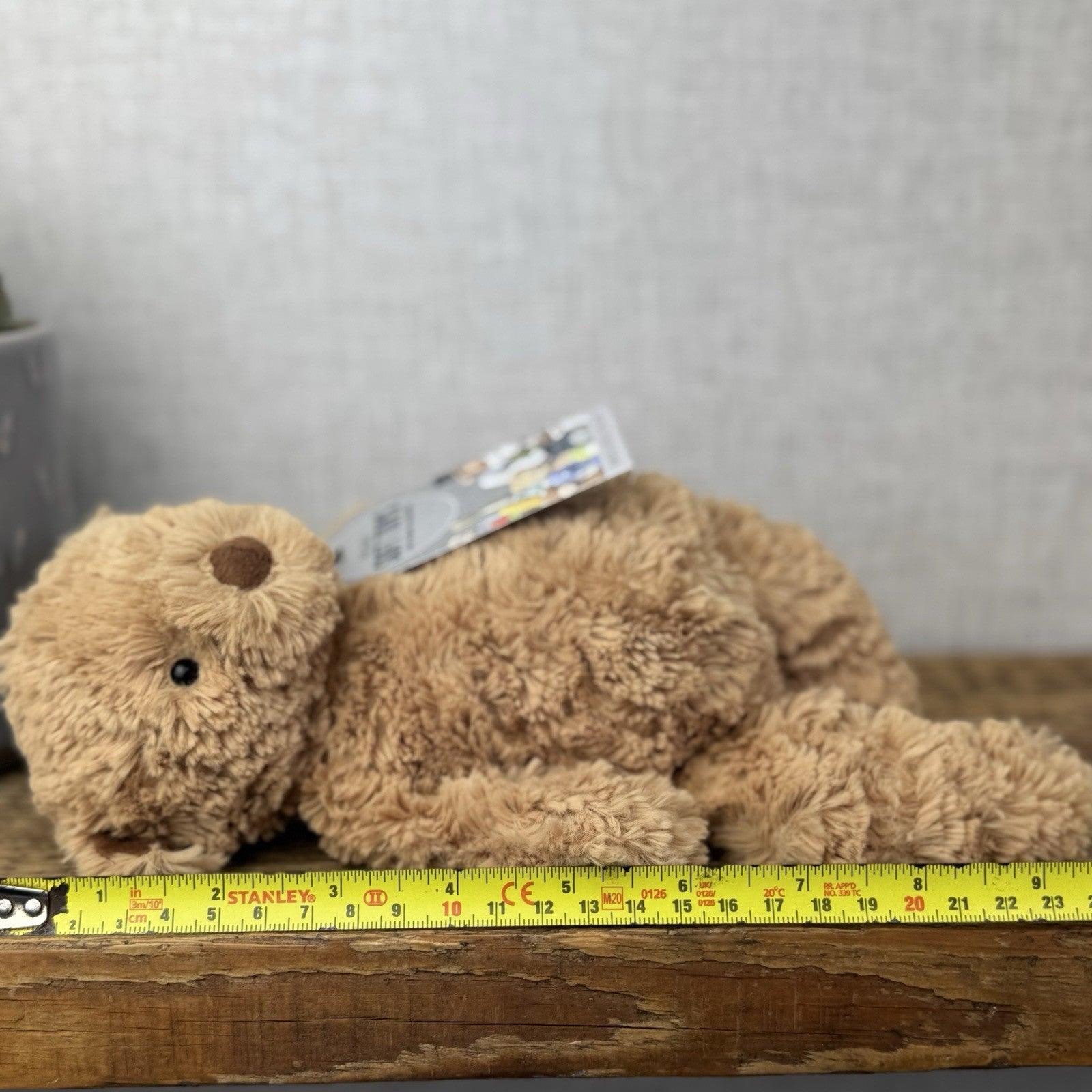 Jellycat MillyBoo Bear - Small Textured RARE Traditional Brown Bear Vintage 10"