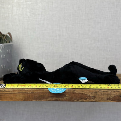 Manhattan Toy Lanky Cats Ziggy - Black Floppy Kitten Soft Toy With Tags 13”