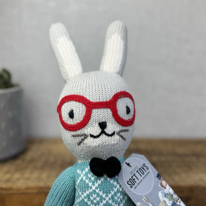 Cuddle + Kind Benedict The Bunny - Baby Cotton Yarn Knitted Wild Animal 13"