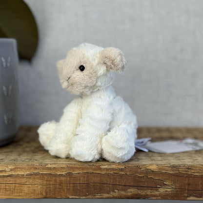 Jellycat Tiny Baby Fuddlewuddle Lamb - Baby Pocket Pal Beanie White Lamb 4” (#1)