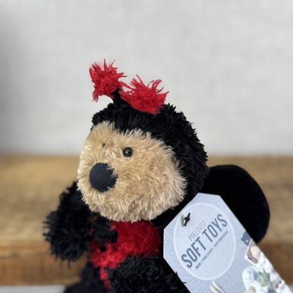 Jellycat Bunglie Tot Leila Ladybird 7”- Beanie  Plush Retired Rare (Repaired)