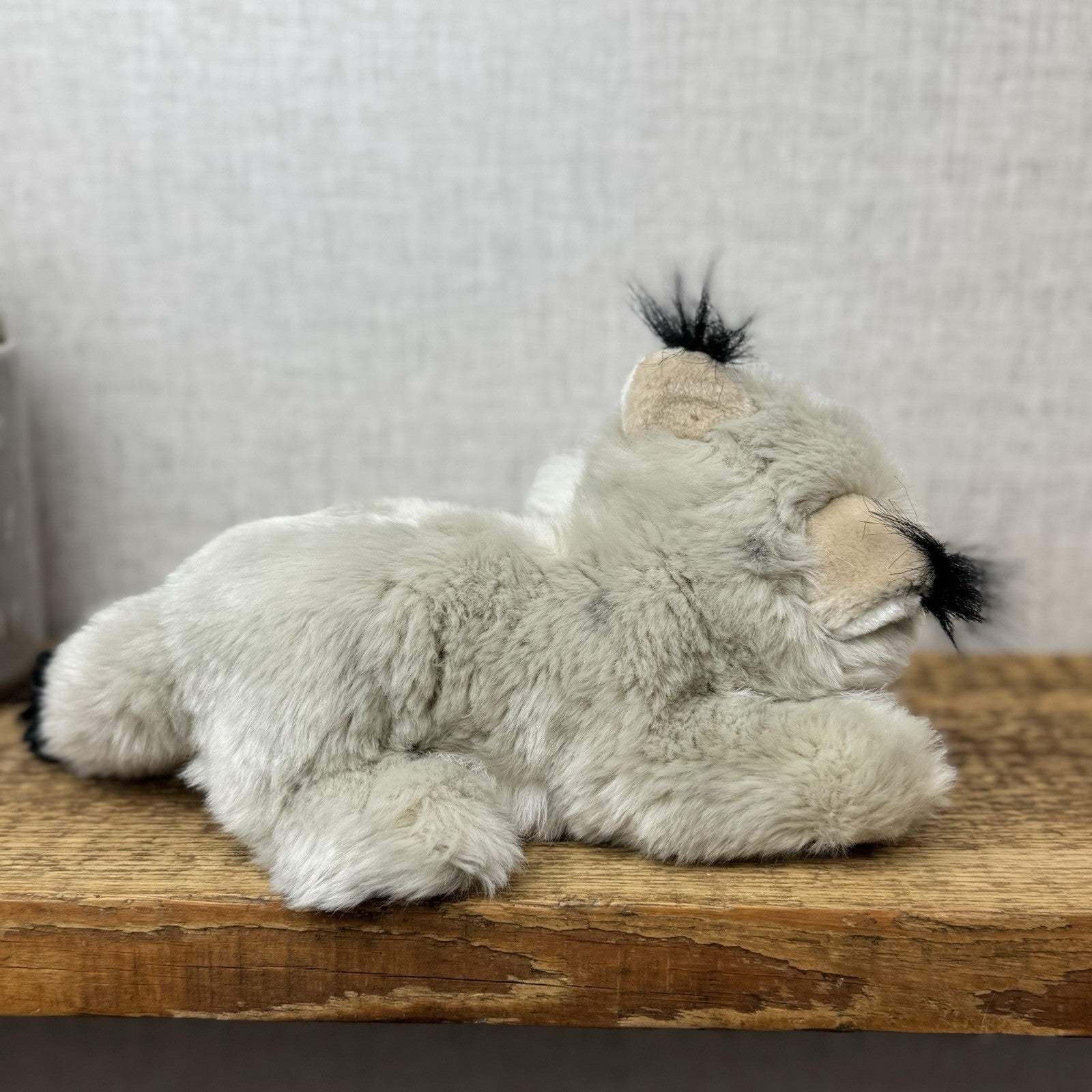 Suma Collection Sleeping Lynx Cub Soft Toy Beanie - Small Lynx Baby Plush 8"