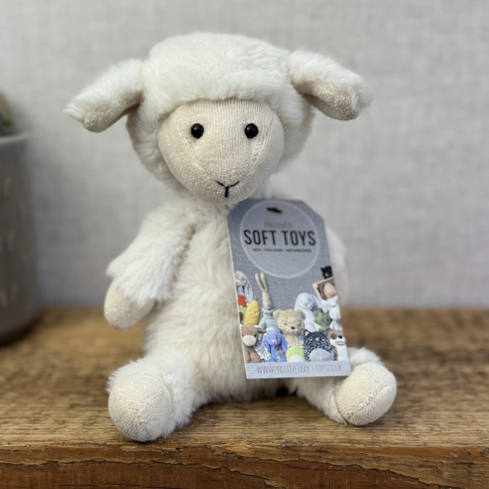 Jellycat Nibbles Lamb - White Sheep Beanie Farm Animal Fluffy Retired Rare 10"