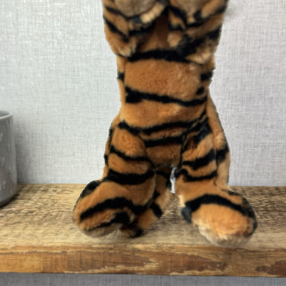 Aurora A&a Vintage Flopsies Tiger Trent - Floppy Heavy Tiger Soft Toy Beanie 12”
