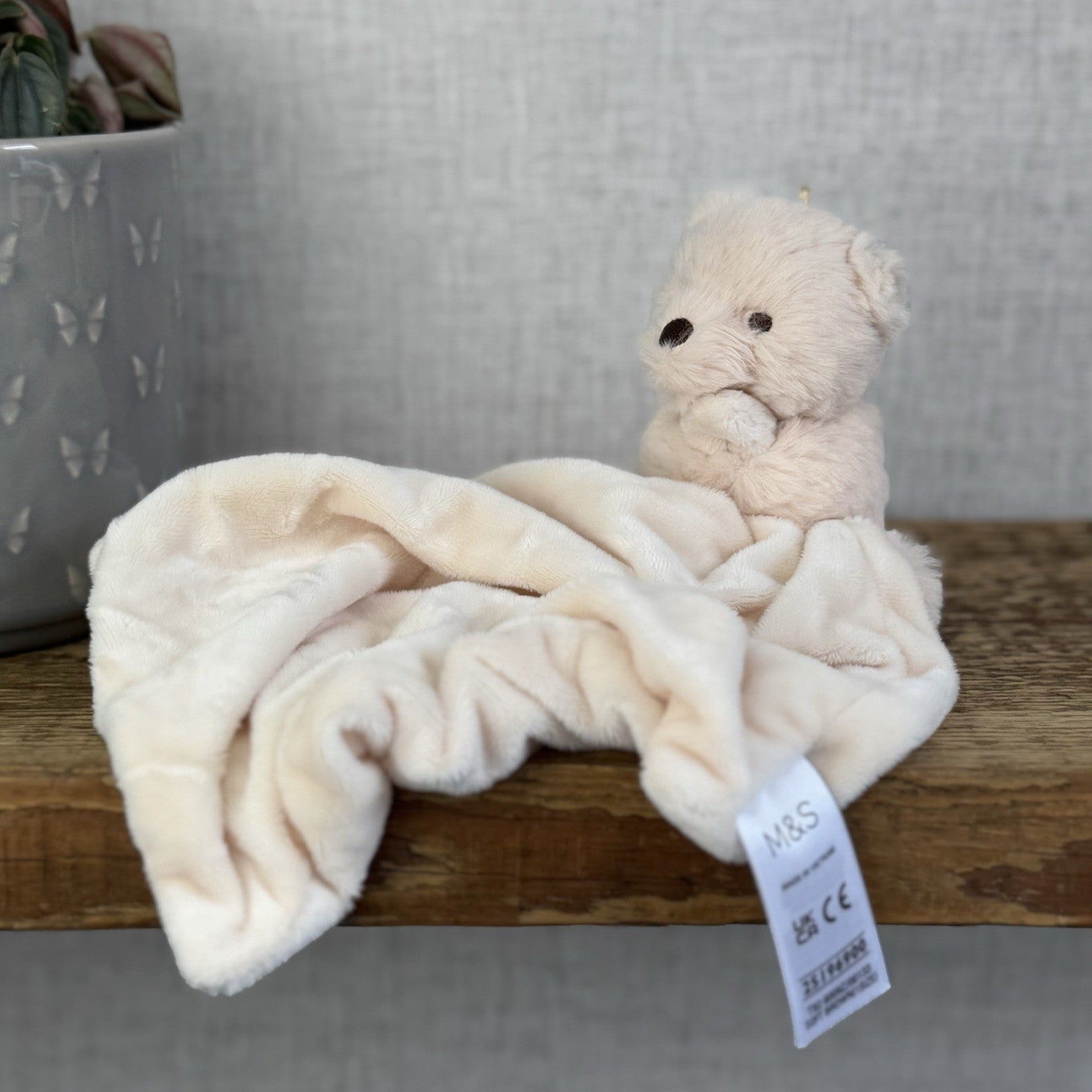 Marks & Spencer’s Bear Comforter Blanket - Beige Soother Comfort Toy Retired